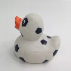 Floating Bath Rubber Duck Soccer colored Vinyl Ducks for kids