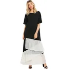 Wholesale Fashion Ladies Solid Color Maxi Loose Large Size Women Dress