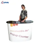 Trade Show Fold Table Pop Up Portable Counter Display Magnetic Block Promotional Desk Straight Folding Tables