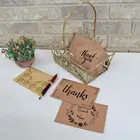 Pack of 120 Rustic brown Kraft Paper Thank You Cards for Wedding Birthday Party Favor with custom design