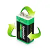 Rechargeable 9v li ion battery with Micro USB Charging Port