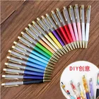 Japan DIY Glitter Empty Tube Ballpoint Pen Custom Metal Pen With Logo