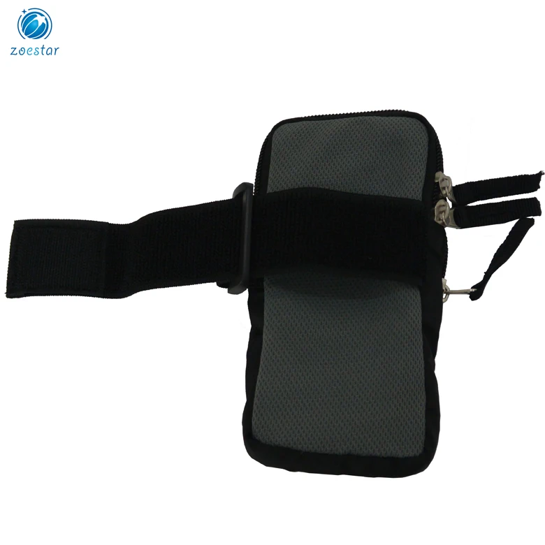 Competitive Price Multifunctional Double Pockets Sports Phone Arm Bag with Headphone Hole