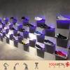 floating shelf wall mounted retail store shoes wall display systems with LED lighting