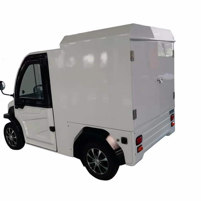 2 Seater Chinese Mini Electric Car With Enclosed Cargo Box For Sale