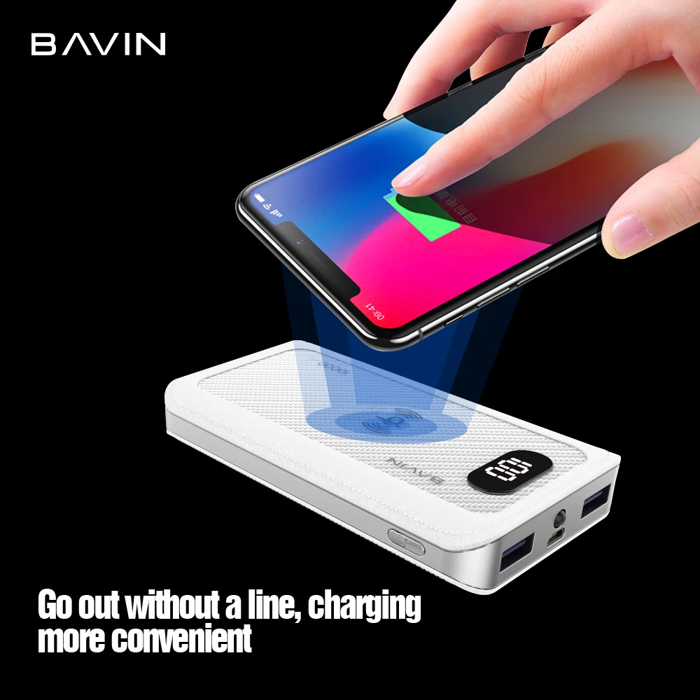 BAVIN wireless charger power bank 10000mah wireless power bank - ANKUX.COM