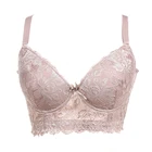 Different color 3/4 cup mature ladies fancy bralette ladies lace seamless bra
