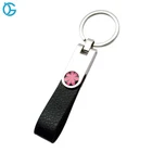 Personalized Custom Printed Sticker Metal Blank Leather Keychain