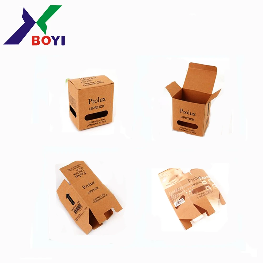 custom printing pure brown kraft paper packaging box cardboard