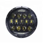 Auto Parts 7 inch round led headlight 75W high low beam headlight led lights with DRL for Jeep Wrangler