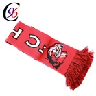 Chengxing hot sale custom design acrylic football soccer fans knitting scarf comfortable fashion scarf