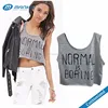 New Style Custom Made Racer Back Sexy Women Cotton Crop Tank Tops