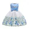 Spring Summer Mesh Embroidery Girls Princess Dress New Children Sleeveless Pearl Dresses