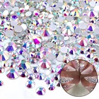 factory outlet full sizes and colors flat backs nail art glitter crystal rhinestone