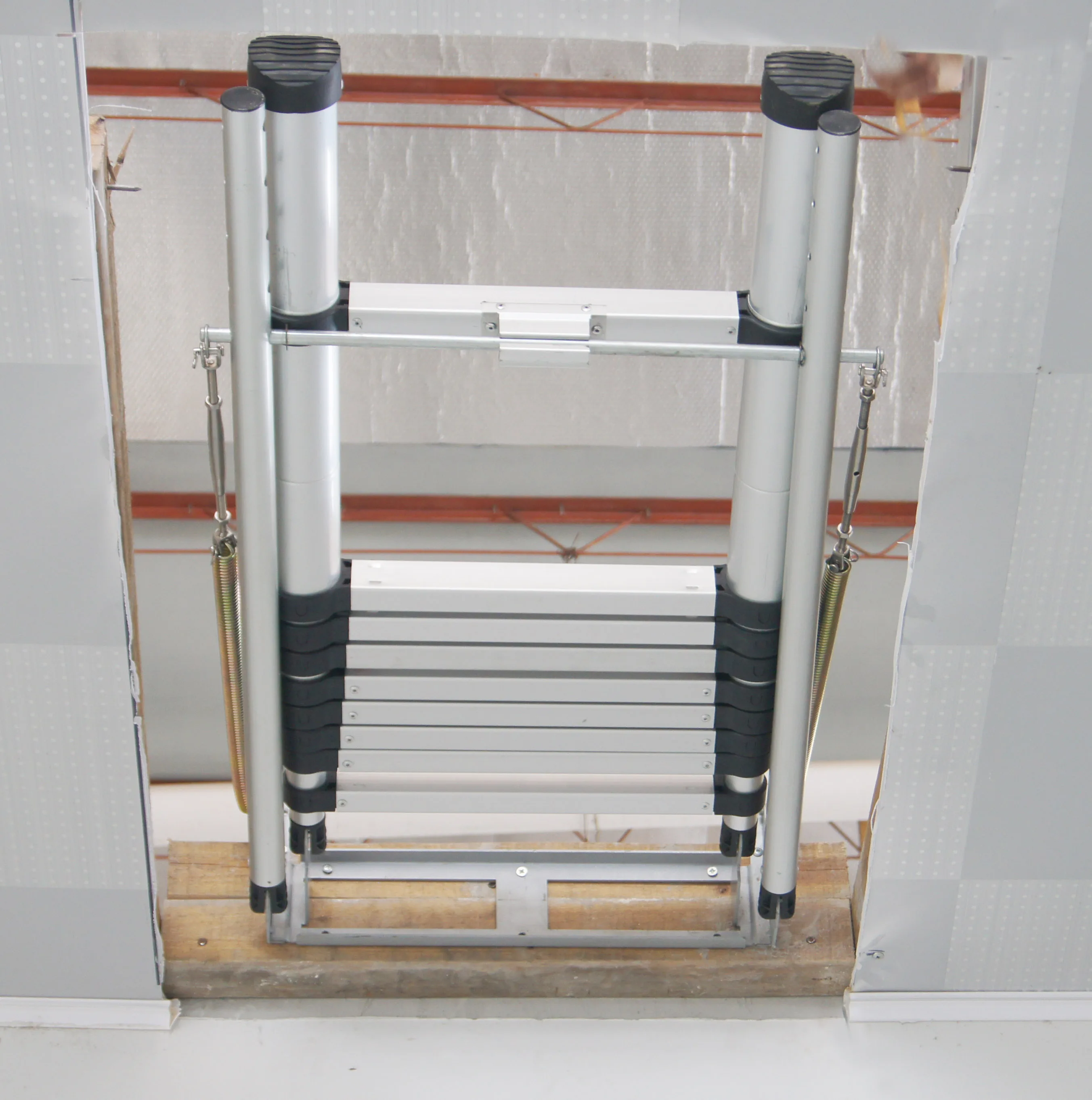 Loft escalera/de aluminio se ampliar plegable Triple/3, sección garret ático Loft escalera fabricada EN 14975 EN/ SGS