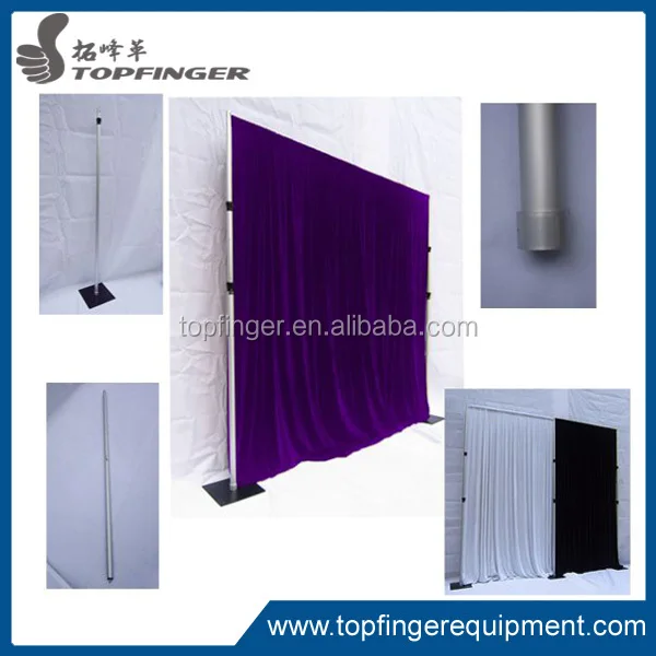 China Wholesale Aluminum Wedding Backdrops With Stand Auminum Curtain Pole