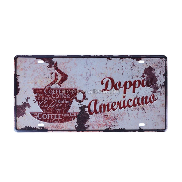 15*30cm Decorative Folded Edges Retro Wall Hanging Metal Tin Sign