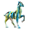 Abstract modern horse sculpture resin geometric leopard statue wildlife decoration crafts