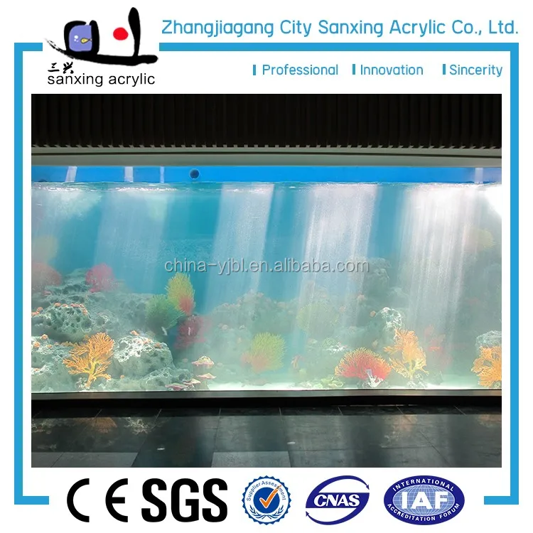 2016 55 gallons hexagone clair acrylique aquarium de poissons afficher/rectangle transparent plexiglas d'aquarium/aquarium acrylique