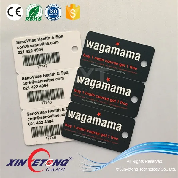 3 up keytag loyalty plastic card cmyk printing