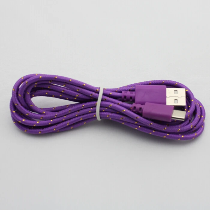 Round nylon braided micro USB chager cable for Samsung Android phone - ANKUX.COM