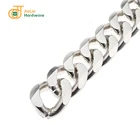 Wholesale punk design silver chunky curb chain for man necklace or body decoration