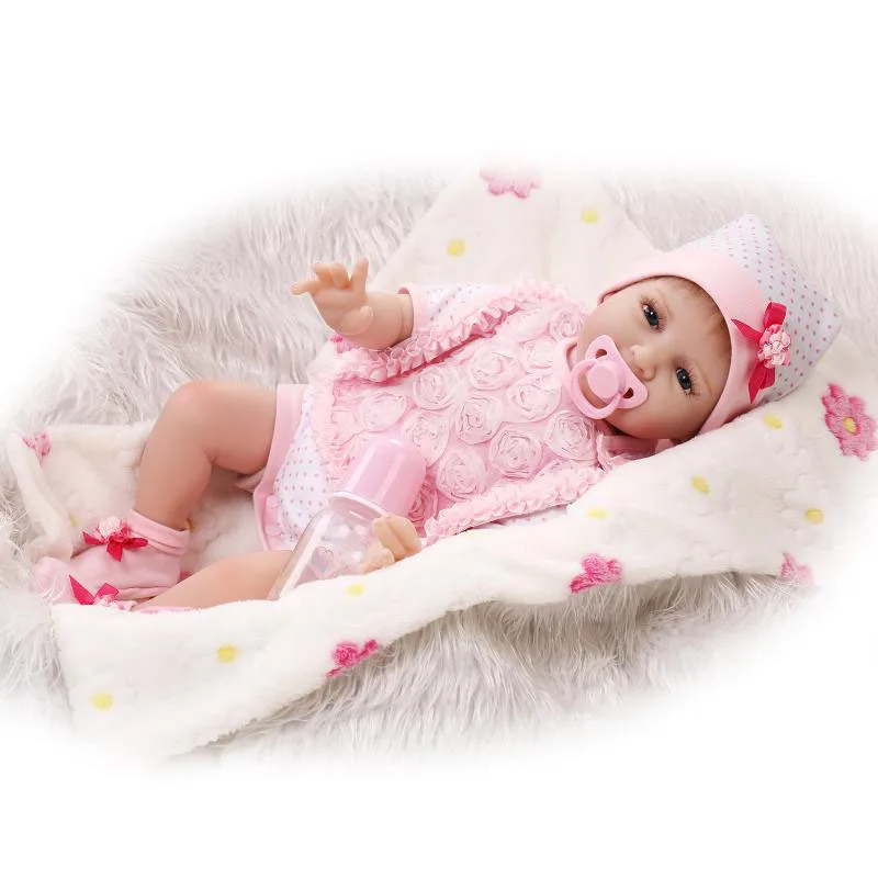 Sweet-Smile-Dolls-For-Girl-22-Soft-Silicone-Reborn-Baby-Doll-with-Rose-Bib-True-To (2)