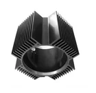 Extruded Aluminum Heat Exchanger with CNC Machined Post Extrusion Processes.
