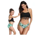 2019 Fashion Mother and daughter in fringed bikinis