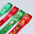 wholesale Christmas holiday Silk Printed custom printed satin ribbon