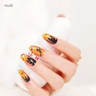 3D Metallic Nail Art Decal Halloween Nail Stickers ghost pumpkin designs