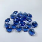 Blue chandelier crystal parts 14mm octagon beads 2 holes home decoration accessories