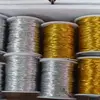 1.0mm 50M/Spool Metallic Gift Tag Cord(Non-Elastic) Gold/Silver Crafts Beading String