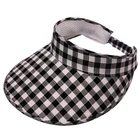 sports sun visor cap outdoor hat for summer plaid pattern cap for women sports visor cap