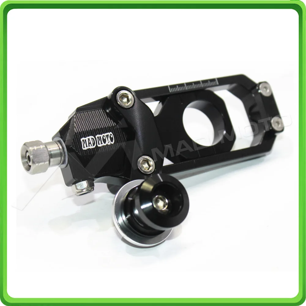 Motorcycle Chain Tensioner Adjuster with bobbins kit for Kawasaki Ninja ZX6R ZX-6R 2005 2006 2007 2008 2009 2010 2011 2012 Black (11)