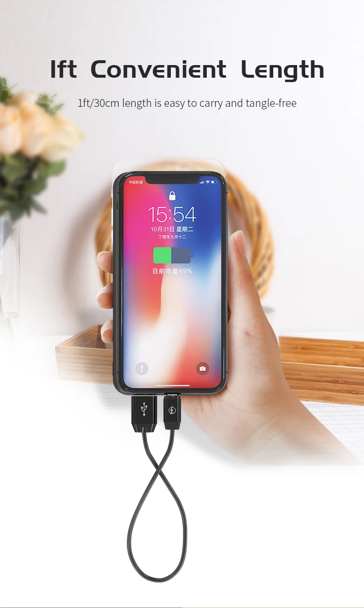 Durable and Flexible Cable Fast Charging & Data Transfer Data USB Cable For iPhone - ANKUX.COM