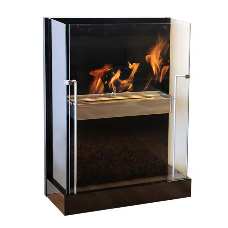 Mini Bio Ethanol Fireplace Stove Wood Propane Cast Iron Burner