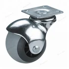 Long way mini 1.5 2 inch 60 kg load castor ball shape TPR bearing removable caster wheels