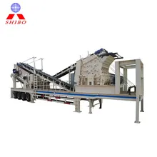 SHIBO Small scale mobile rock stone crushing plant price in india for sale