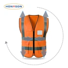 Wholesale High Visibility Airport Police Construction Security Reflective Blue Safety Vest With Pockets Clothing