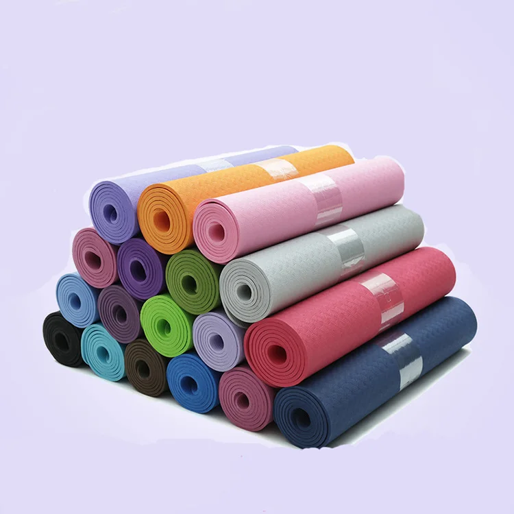 Несколько цветов материала TPE водонепроницаемый упражнение коврик нетоксичные эко-коврик для йоги