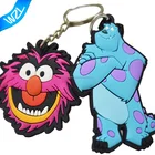 Monster Rubber Keychains Cartoon Keyring