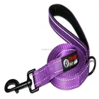 Colourful high quality Custom Design Nylon Woven Big Dog Leash with padded and reflective strap