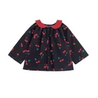 H3472/ Latest Spring Style Peter Pan Collar Printed Girls Blouse