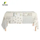 50*70" polka dots base pattern and flower design printing table cloth for home party decor with logo
