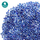 China wholesale cheap nano color change glass stone smooth and beautiful glass ball bead