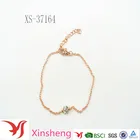 Rose Plated Hand Chain Bracelet Ladies Women Hand Chain With A Charm