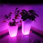 led illuminated Multicolor LED acrylic flower pot / led lighted planter pots