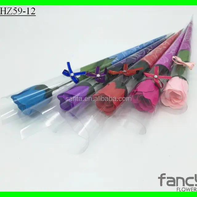 mother day gifts single stem artificial flower rose soap flower