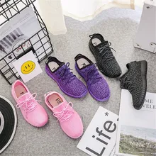 Cheap Women Casual Shoes Female Candy Color Cloth Breathable Sports Shoes